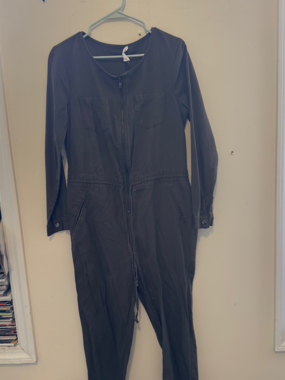BCBGeneration Dark Green Zip-Front Utility Jumpsuit